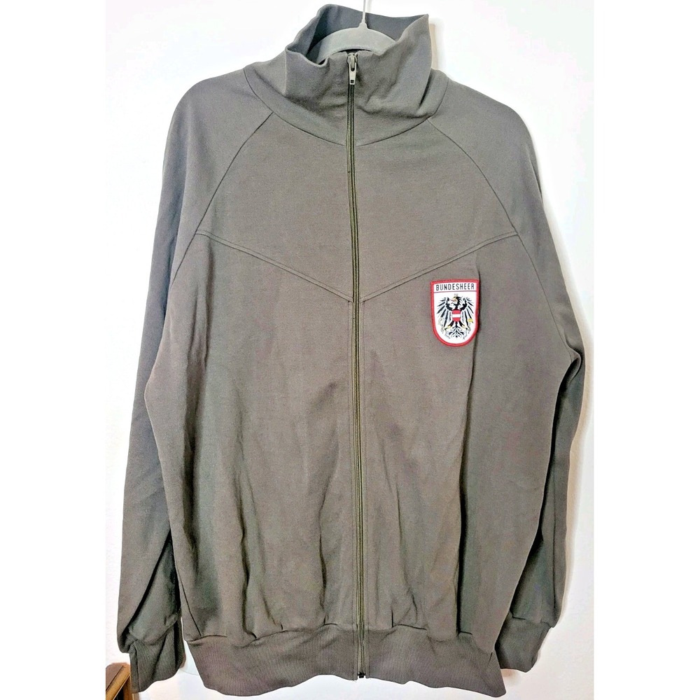 Austrian Army VTG Tracksuit Jacket Bundesheer Eagle Cotton Poly No Size, See Pic